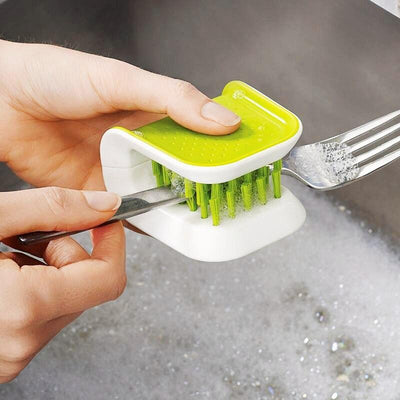 Handy Cutlery  Cleaner Fork Spoon (Green 8.5x5.5)