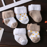 5 Pair/lot new cotton thick baby toddler socks