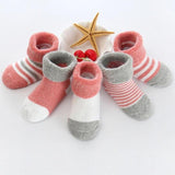 5 Pair/lot new cotton thick baby toddler socks