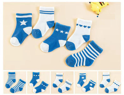 5 Pair/lot new cotton thick baby toddler socks